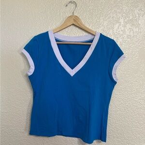Vintage Style Vneck Top, no brand, fits like M